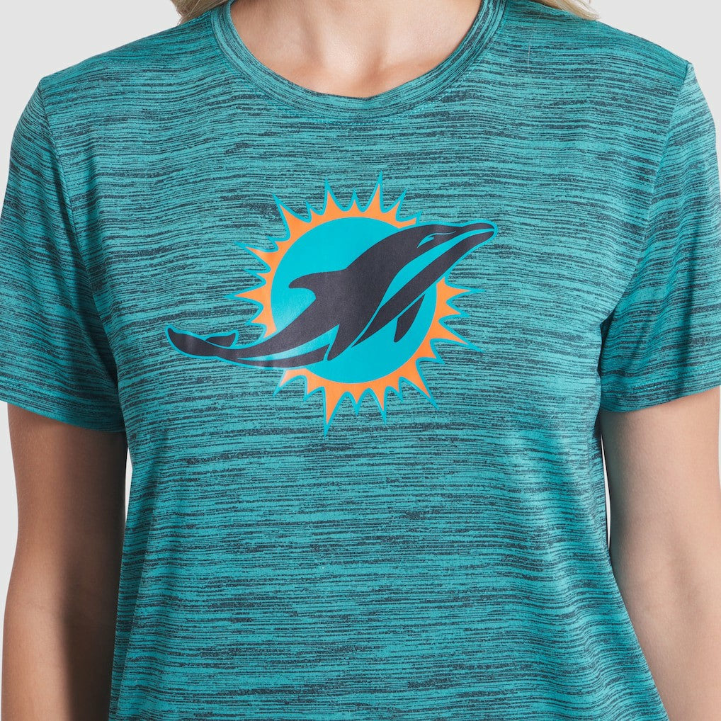 Miami Dolphins Women's 2025 Rivalries Collection Sideline Velocity Dri-FIT T-Shirt Turbo Green | Nike for Sale