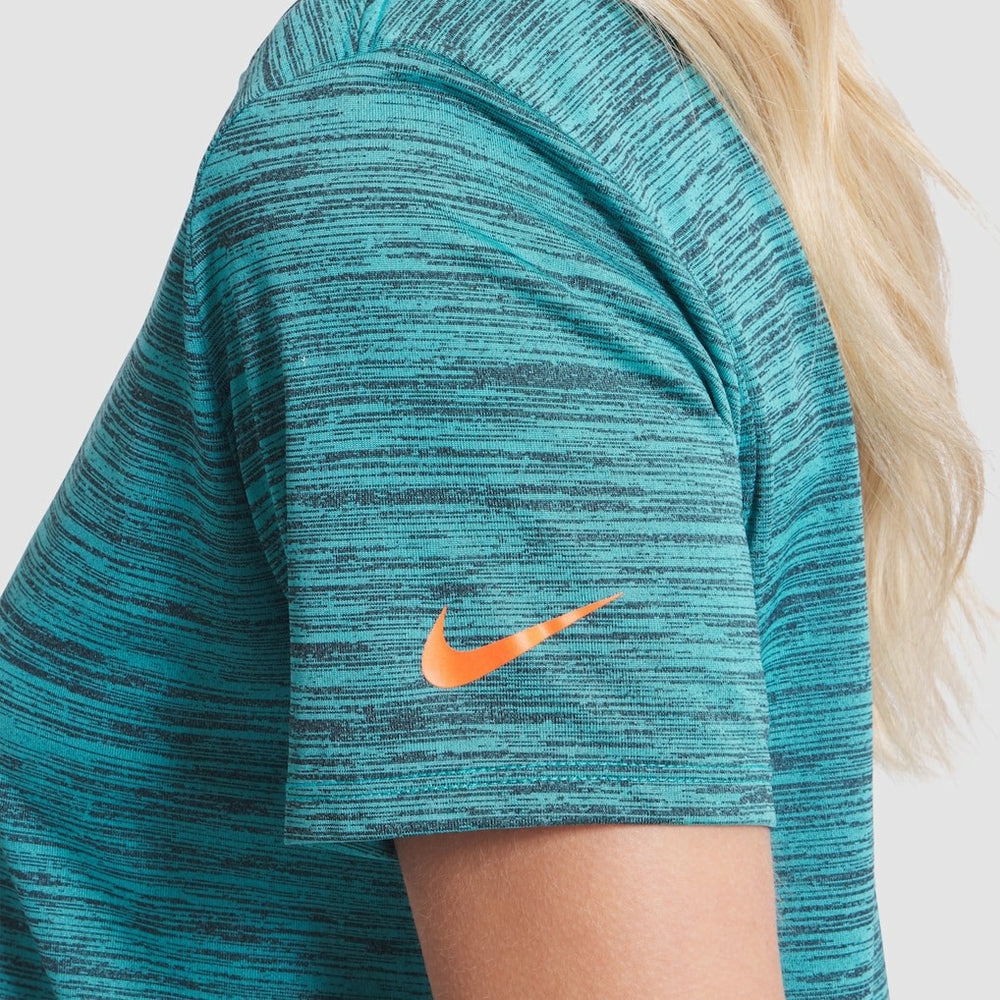 Miami Dolphins Women's 2025 Rivalries Collection Sideline Velocity Dri-FIT T-Shirt Turbo Green | Nike for Sale