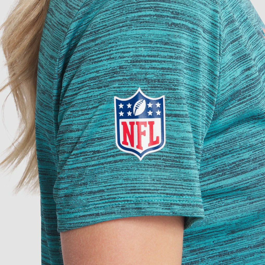 Miami Dolphins Women's 2025 Rivalries Collection Sideline Velocity Dri-FIT T-Shirt Turbo Green | Nike for Sale