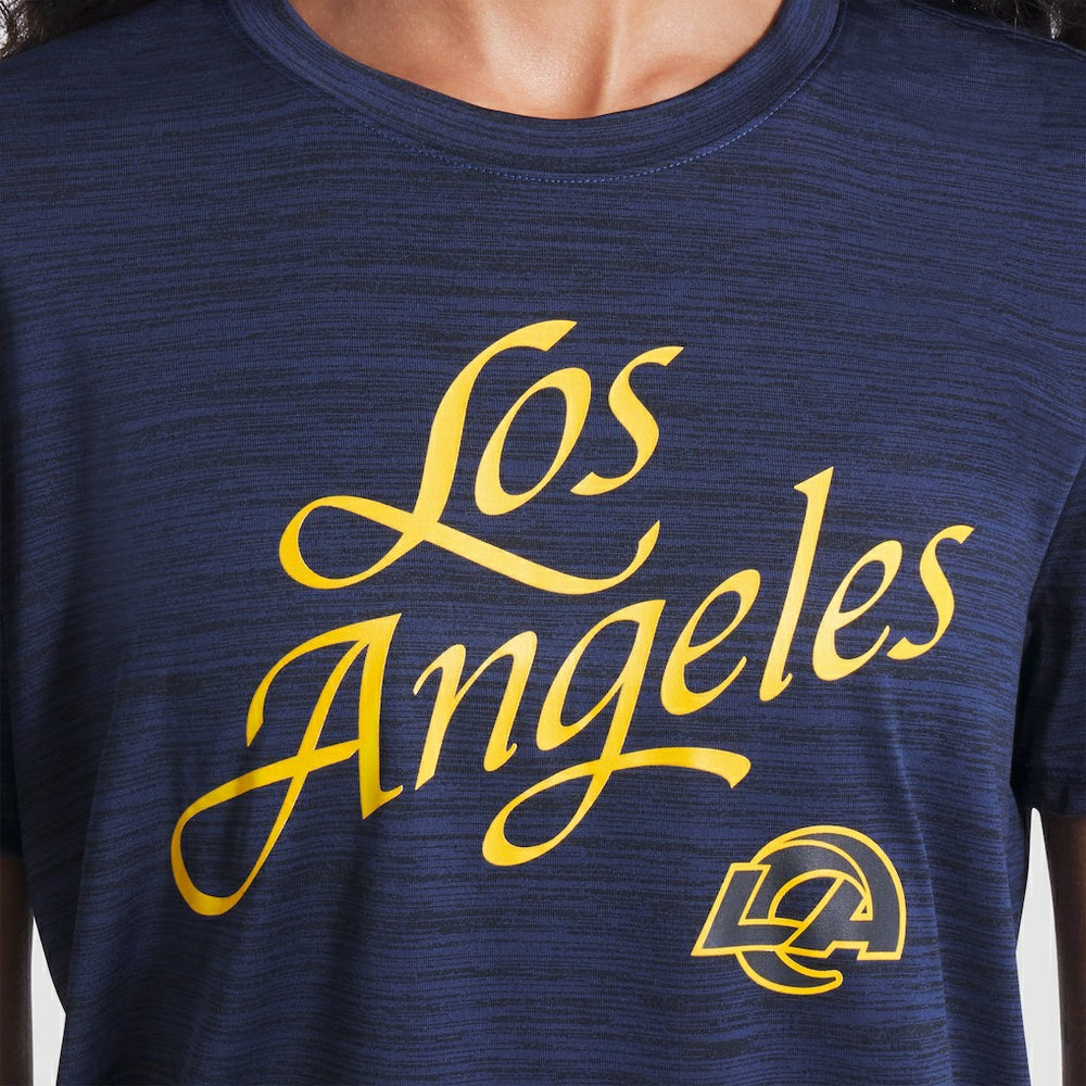 Los Angeles Rams Women's 2025 Rivalries Collection Sideline Velocity Dri-FIT T-Shirt Midnight Blue | Nike for Sale