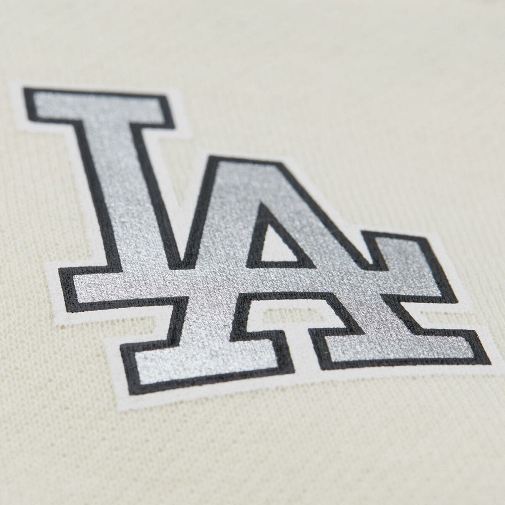 Los Angeles Dodgers Mitchell & Ness Women's Cooperstown Collection Blocked Fleece Pullover Sweatshirt- Gray/Black Pullover - MLB