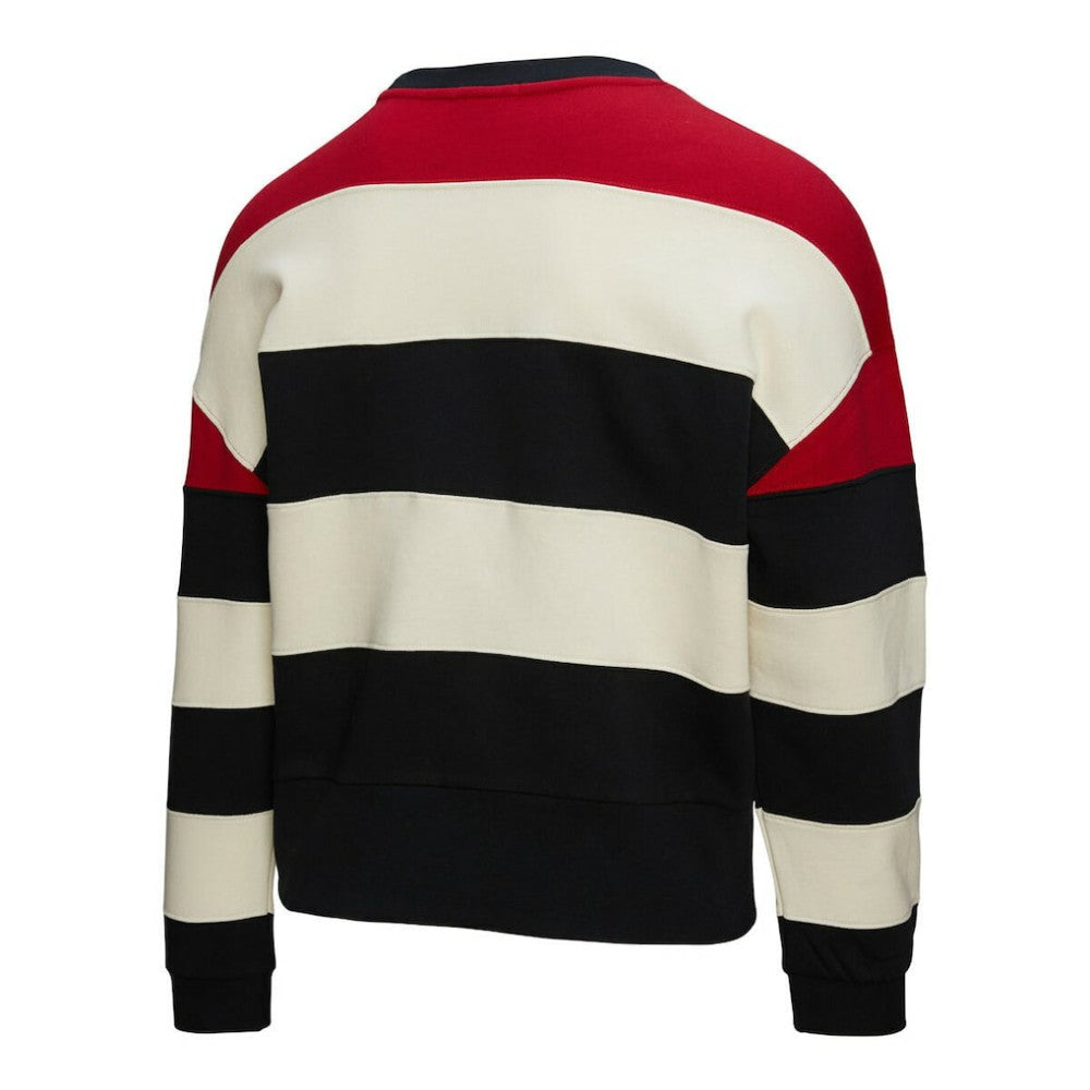 Atlanta Braves Mitchell & Ness Women's Cooperstown Collection Blocked Fleece Pullover Sweatshirt- Red/Black Pullover - MLB
