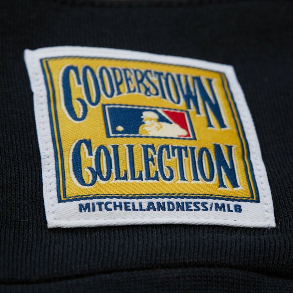 Atlanta Braves Mitchell & Ness Women's Cooperstown Collection Blocked Fleece Pullover Sweatshirt- Red/Black Pullover - MLB
