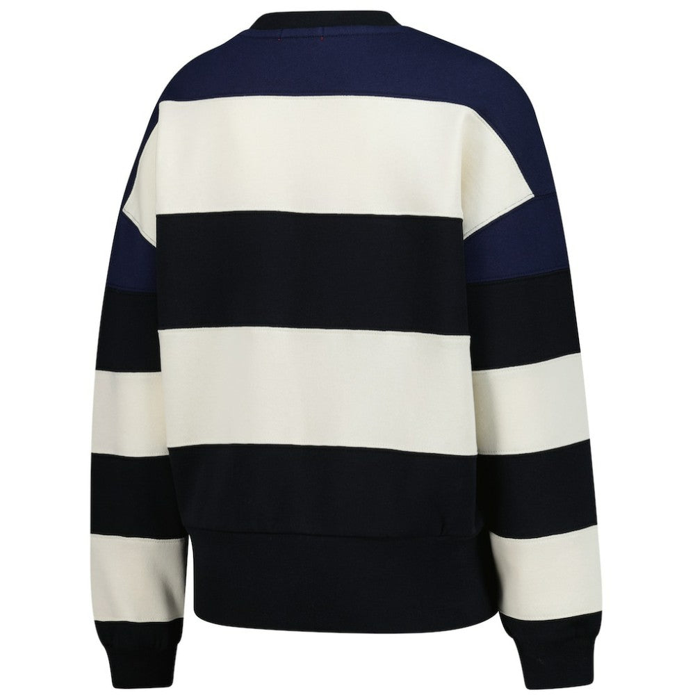 Minnesota Twins Mitchell & Ness Women's Cooperstown Collection Blocked Fleece Pullover Sweatshirt- Navy/Black Pullover - MLB