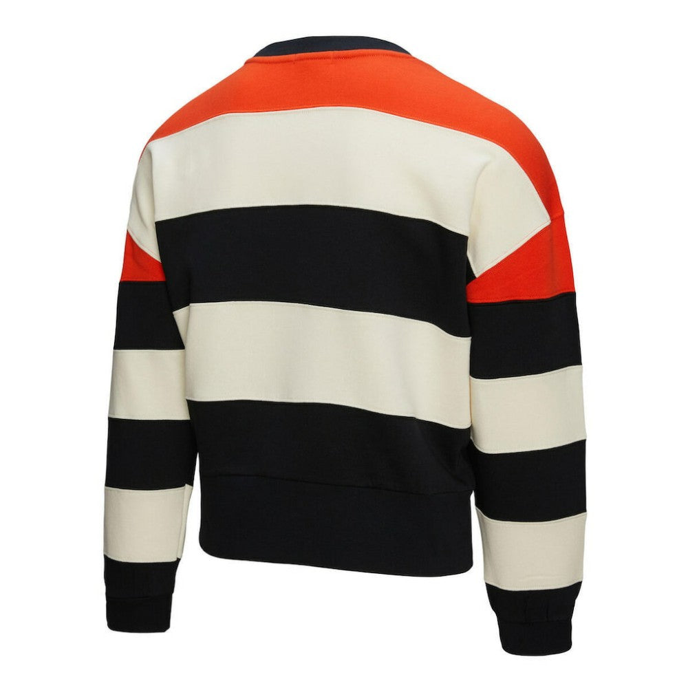 Houston Astros Mitchell & Ness Women's Cooperstown Collection Blocked Fleece Pullover Sweatshirt- Orange/Black Pullover - MLB