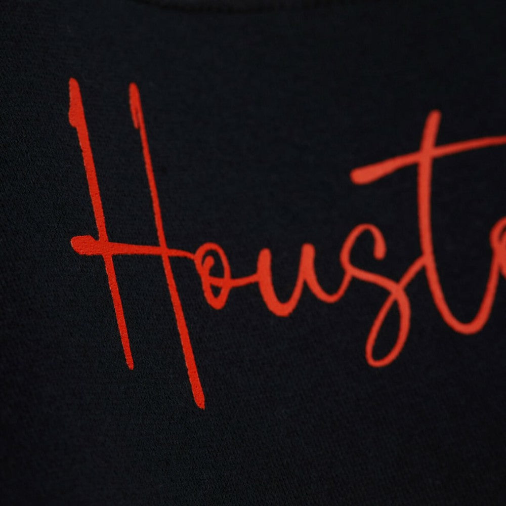 Houston Astros Mitchell & Ness Women's Cooperstown Collection Blocked Fleece Pullover Sweatshirt- Orange/Black Pullover - MLB