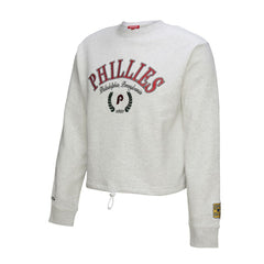 Philadelphia Phillies Mitchell & Ness Women's Cropped Toggle Pullover Sweatshirt - MLB
