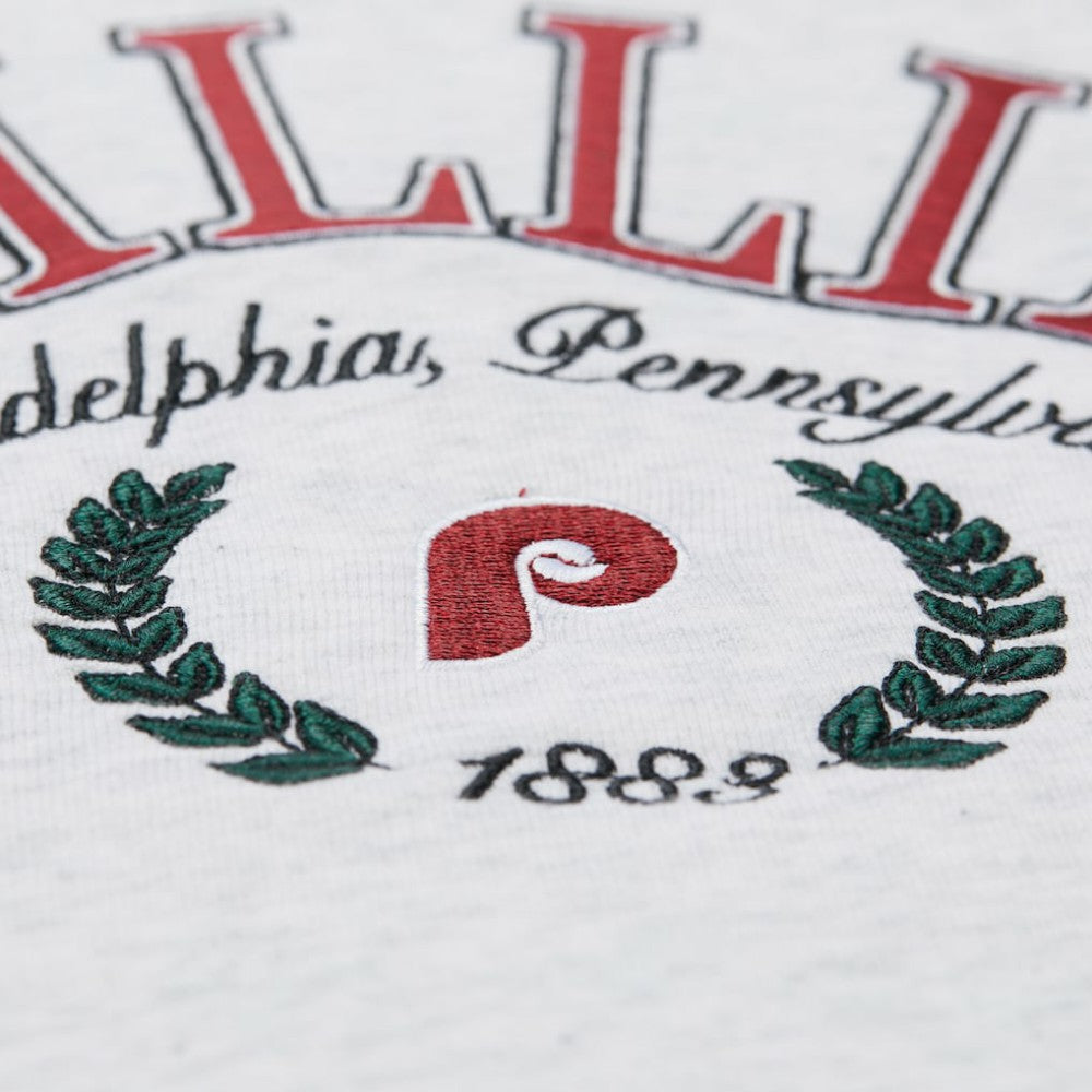 Philadelphia Phillies Mitchell & Ness Women's Cropped Toggle Pullover Sweatshirt - MLB
