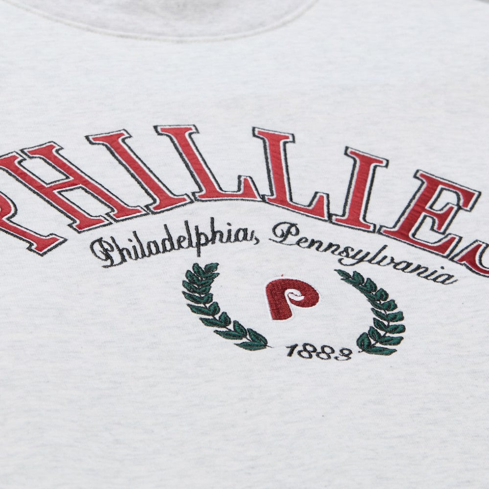 Philadelphia Phillies Mitchell & Ness Women's Cropped Toggle Pullover Sweatshirt - MLB