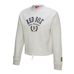 Boston Red Sox Mitchell & Ness Women's Cropped Toggle Pullover Sweatshirt - MLB
