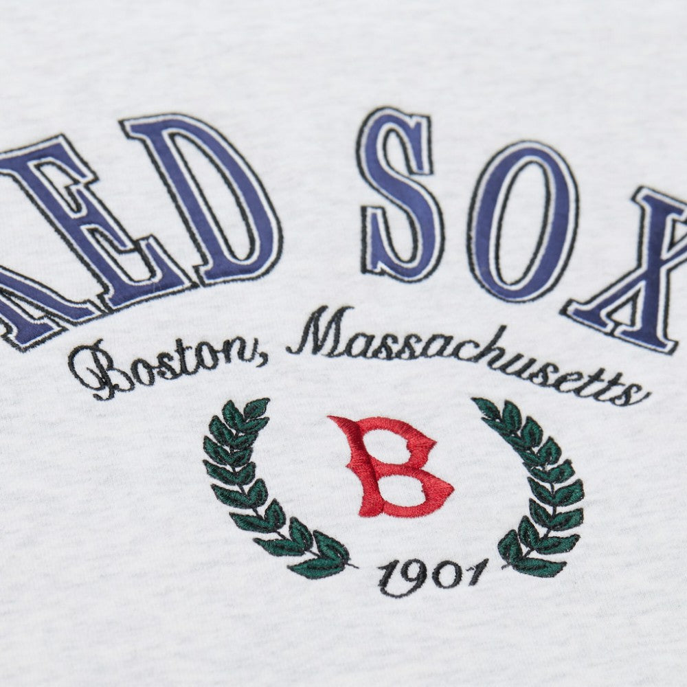 Boston Red Sox Mitchell & Ness Women's Cropped Toggle Pullover Sweatshirt - MLB