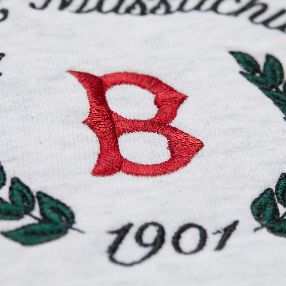 Boston Red Sox Mitchell & Ness Women's Cropped Toggle Pullover Sweatshirt - MLB