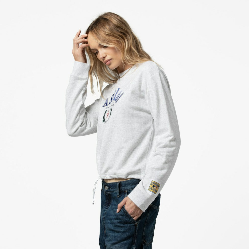Houston Astros Mitchell & Ness Women's Cropped Toggle Pullover Sweatshirt - MLB