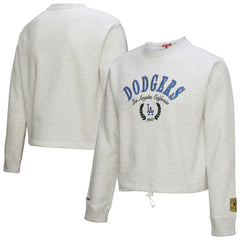 Los Angeles Dodgers Mitchell & Ness Women's Cropped Toggle Pullover Sweatshirt - MLB