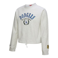 Los Angeles Dodgers Mitchell & Ness Women's Cropped Toggle Pullover Sweatshirt - MLB