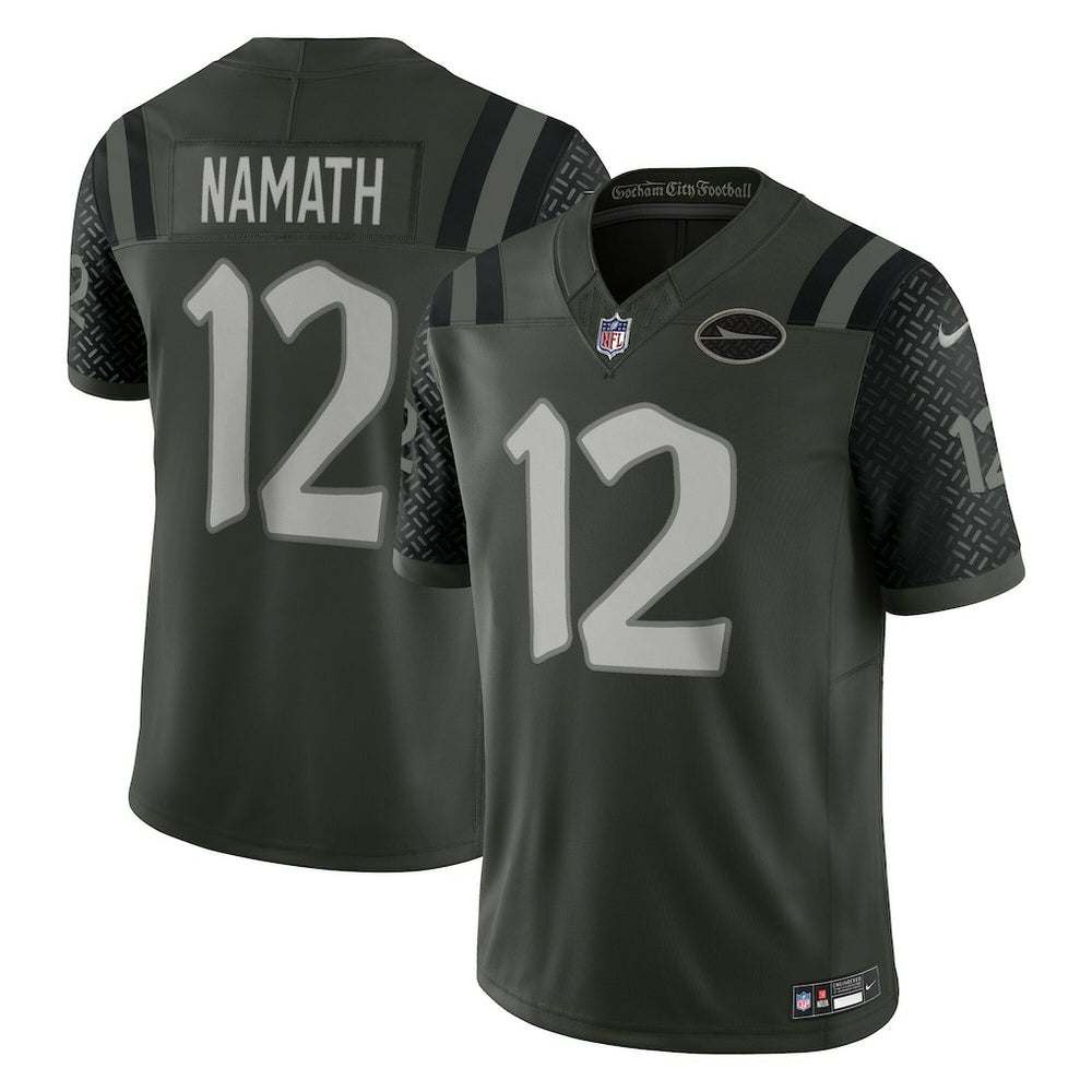 Joe Namath New York Jets 2025 Rivalries Collection Retired Player Limited Jersey Gotham Green | Nike for Sale