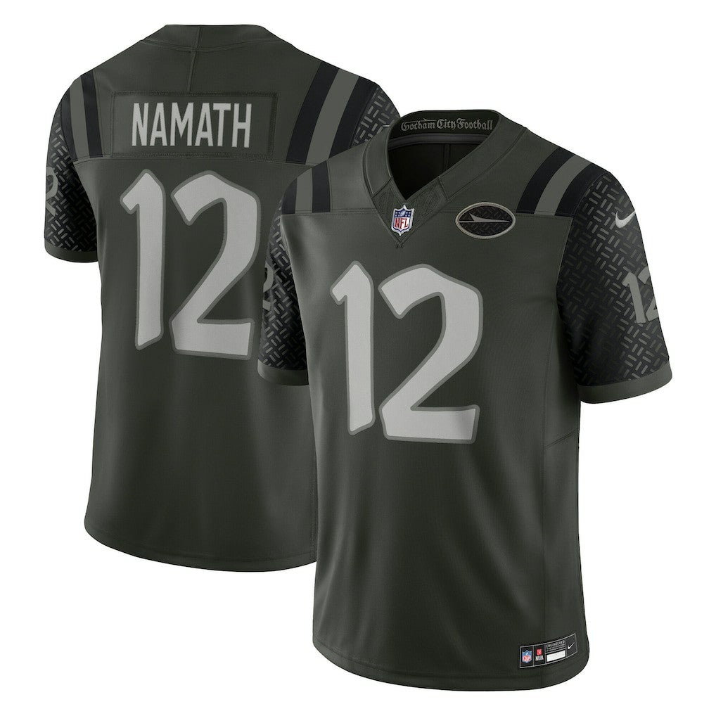 Joe Namath New York Jets 2025 Rivalries Collection Retired Player Limited Jersey Gotham Green | Nike for Sale