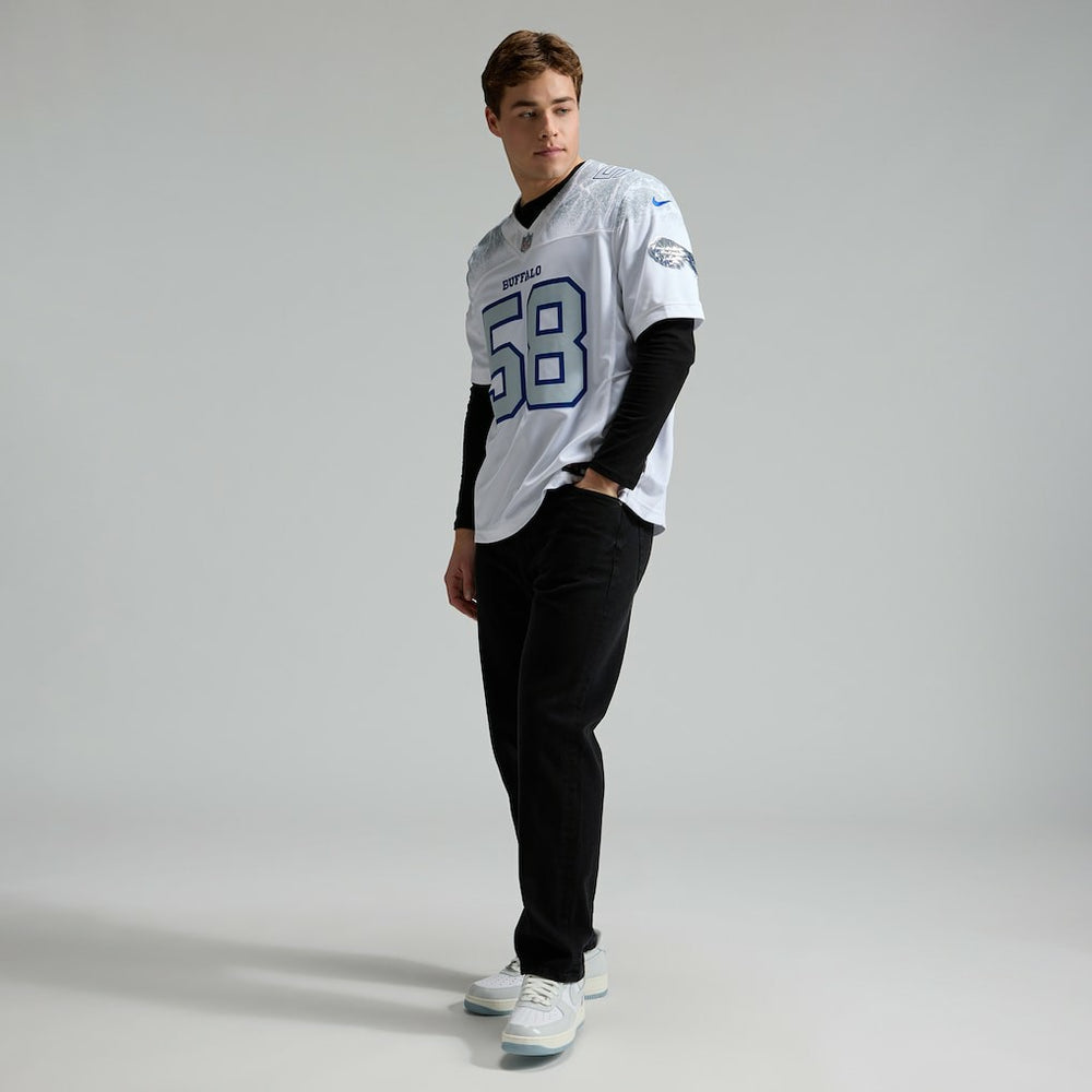 Matt Milano Buffalo Bills 2025 Rivalries Collection Limited Jersey White | Nike for Sale