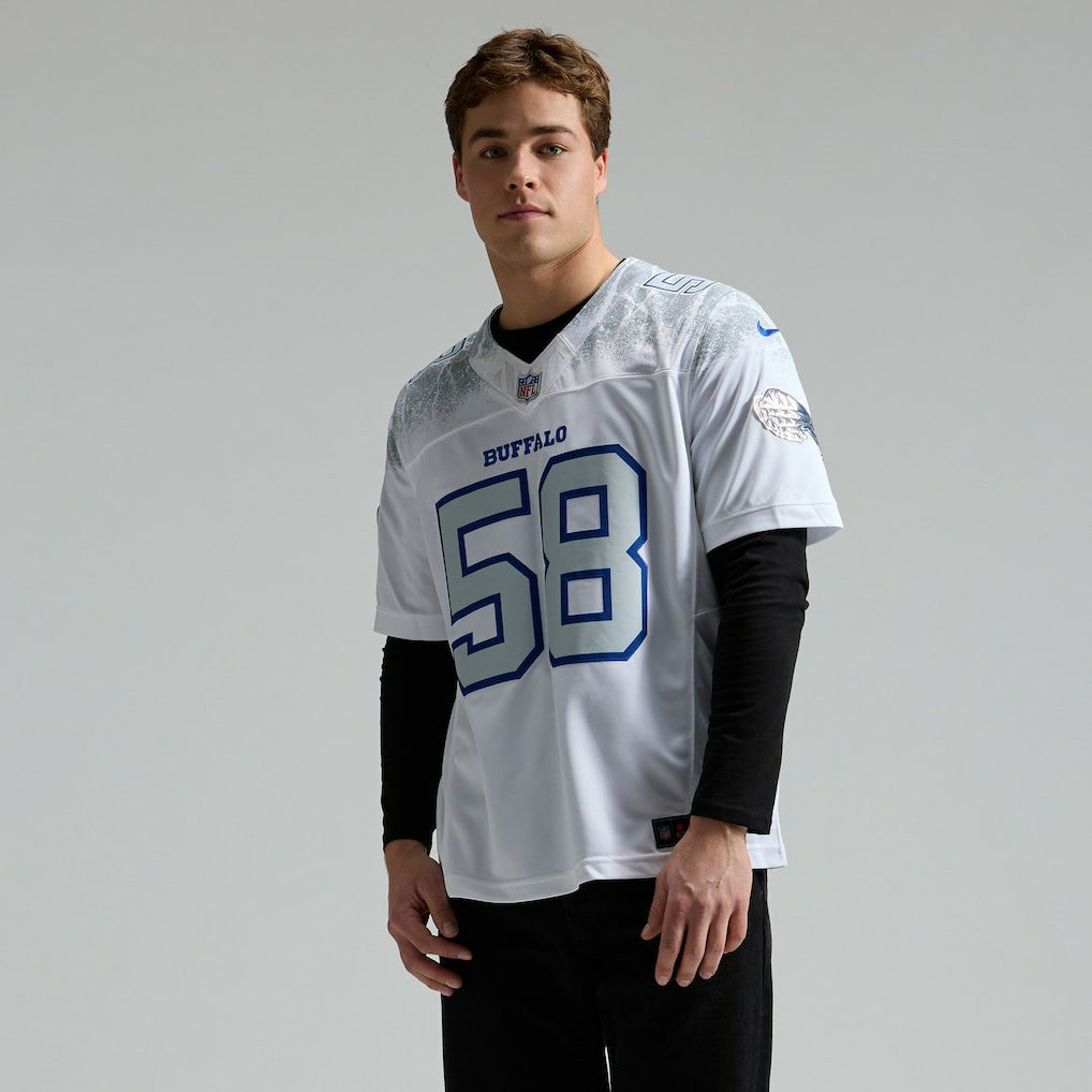 Matt Milano Buffalo Bills 2025 Rivalries Collection Limited Jersey White | Nike for Sale