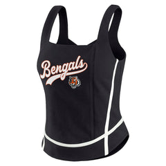 Cincinnati Bengals WEAR by Erin Andrews Women's Square Neck Tank Top Black | NFL