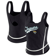 Jacksonville Jaguars WEAR by Erin Andrews Women's Square Neck Tank Top Black | NFL