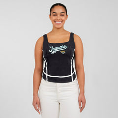 Jacksonville Jaguars WEAR by Erin Andrews Women's Square Neck Tank Top Black | NFL