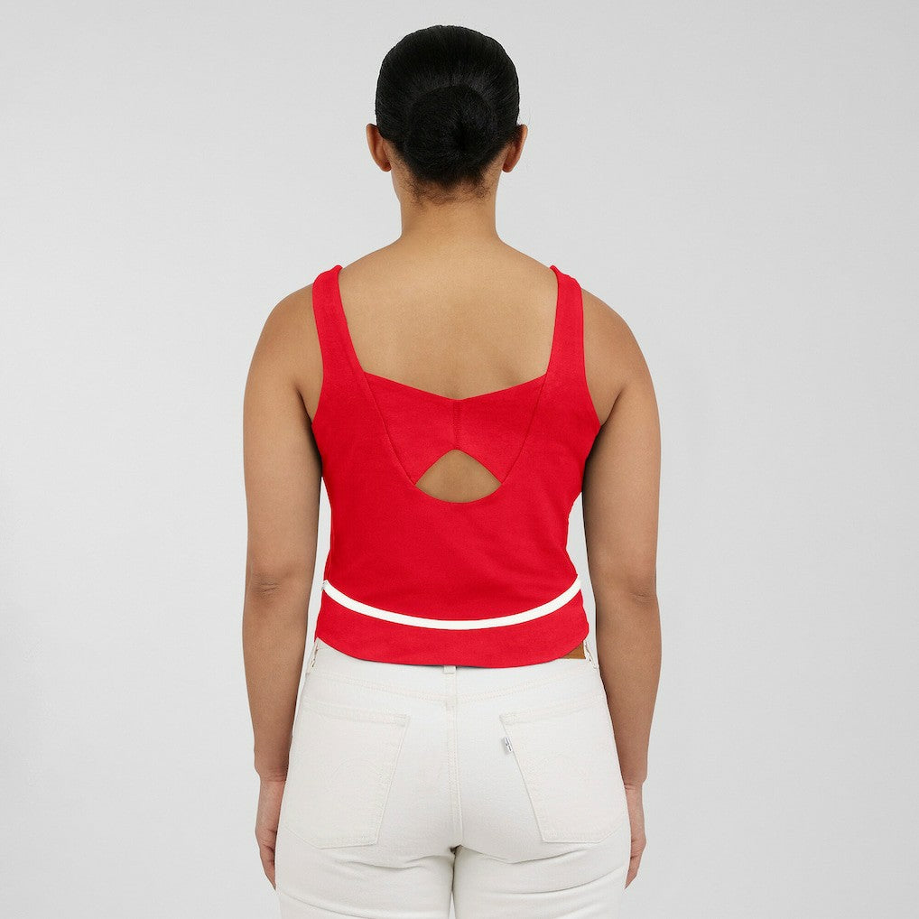 Kansas City Chiefs WEAR by Erin Andrews Women's Square Neck Tank Top Red | NFL