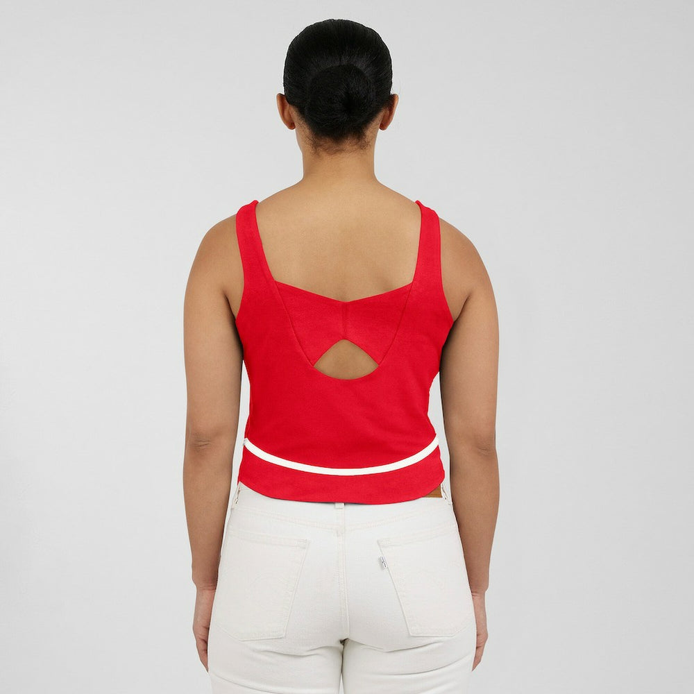 Kansas City Chiefs WEAR by Erin Andrews Women's Square Neck Tank Top Red | NFL