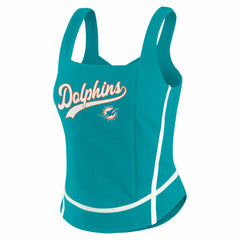Miami Dolphins WEAR by Erin Andrews Women's Square Neck Tank Top Aqua | NFL