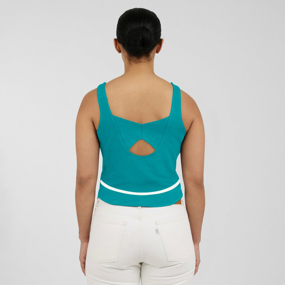 Miami Dolphins WEAR by Erin Andrews Women's Square Neck Tank Top Aqua | NFL