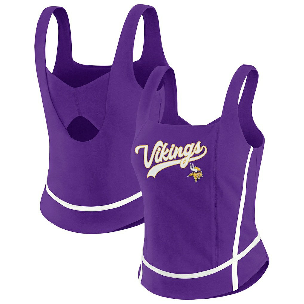 Minnesota Vikings WEAR by Erin Andrews Women's Square Neck Tank Top Purple | NFL