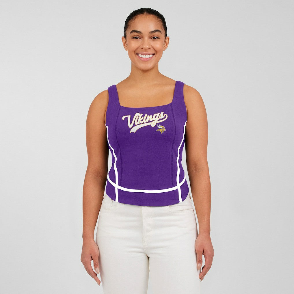 Minnesota Vikings WEAR by Erin Andrews Women's Square Neck Tank Top Purple | NFL