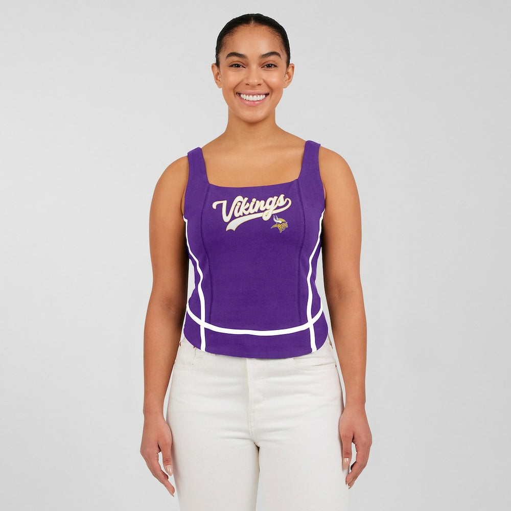 Minnesota Vikings WEAR by Erin Andrews Women's Square Neck Tank Top Purple | NFL