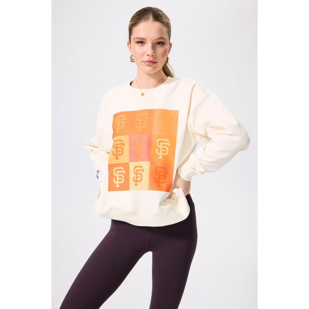 San Francisco Giants Terez Women's Technicolor  Oversized Pullover Sweatshirt - MLB