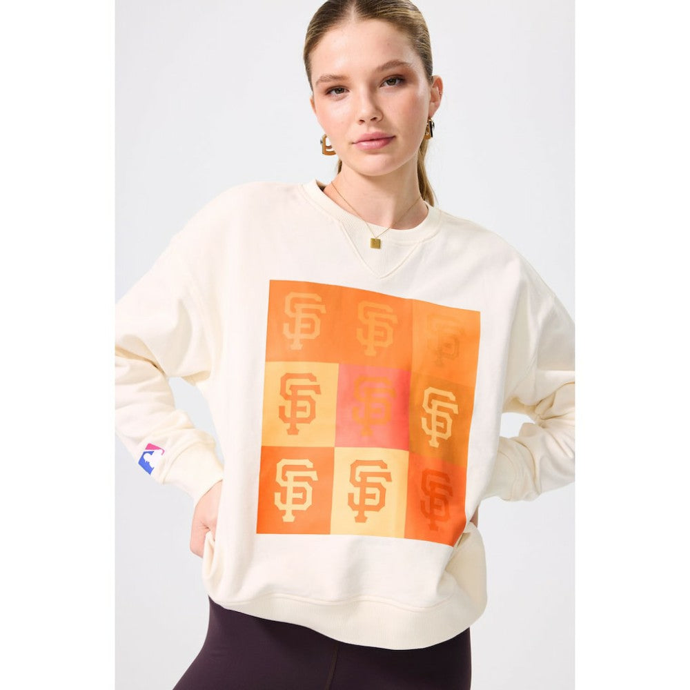 San Francisco Giants Terez Women's Technicolor  Oversized Pullover Sweatshirt - MLB