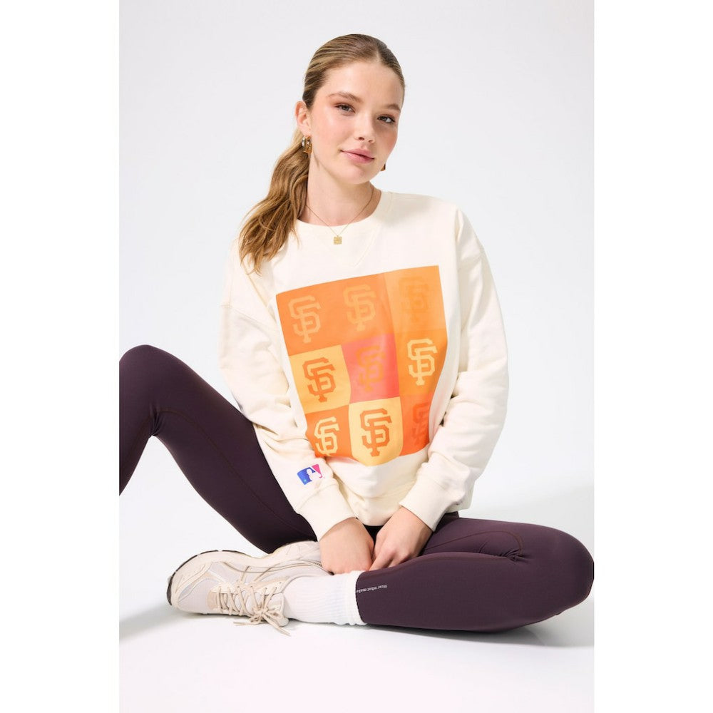 San Francisco Giants Terez Women's Technicolor  Oversized Pullover Sweatshirt - MLB