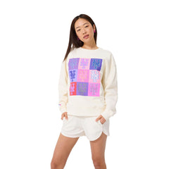 New York Mets Terez Women's Technicolor  Oversized Pullover Sweatshirt - MLB