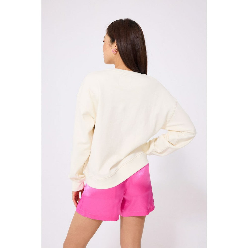 Los Angeles Dodgers Terez Women's Technicolor  Oversized Pullover Sweatshirt - MLB