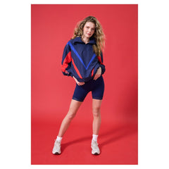 Philadelphia Phillies Terez Women's Ripstop Chevron Quarter-Zip Pullover - MLB