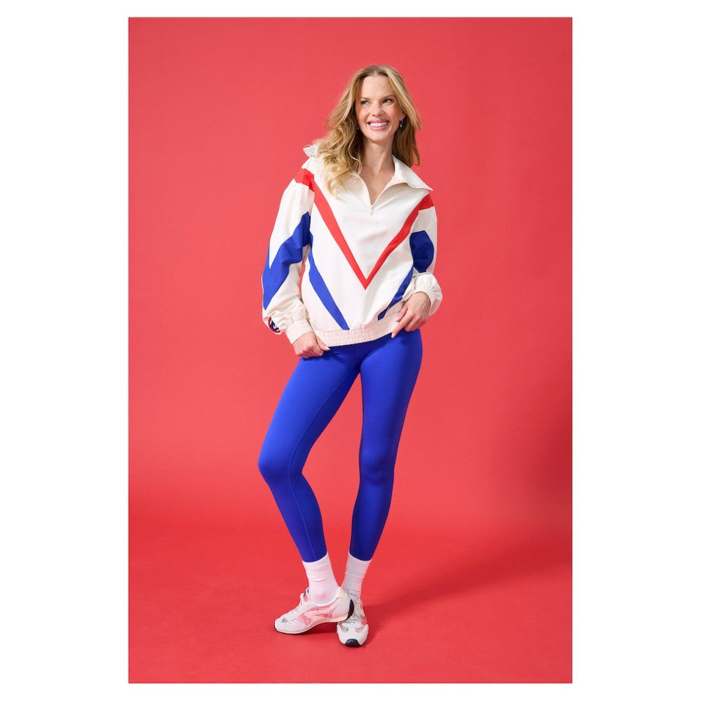 Chicago Cubs Terez Women's Ripstop Chevron Quarter-Zip Pullover - MLB