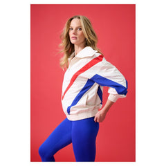 Chicago Cubs Terez Women's Ripstop Chevron Quarter-Zip Pullover - MLB