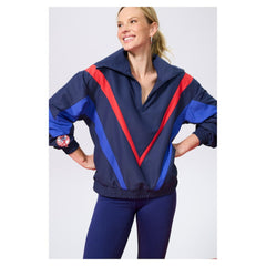New York Yankees Terez Women's Ripstop Chevron Quarter-Zip Pullover - MLB