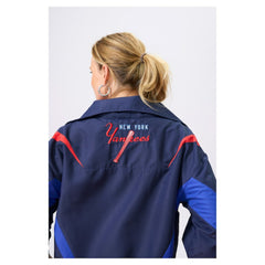 New York Yankees Terez Women's Ripstop Chevron Quarter-Zip Pullover - MLB