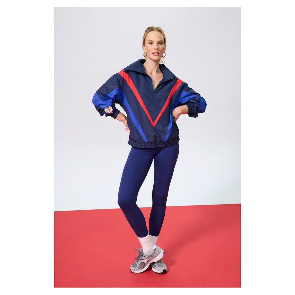 New York Yankees Terez Women's Ripstop Chevron Quarter-Zip Pullover - MLB