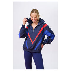 New York Yankees Terez Women's Ripstop Chevron Quarter-Zip Pullover - MLB
