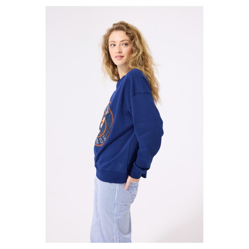 Houston Astros Terez Women's Oversized Gemstone Logo Sweatshirt - MLB