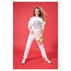 New York Yankees Terez Women's Oversized Gemstone Logo Sweatshirt - MLB
