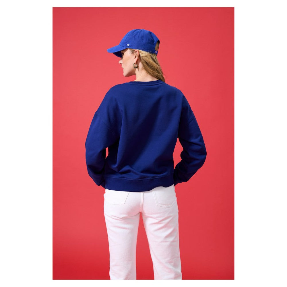 Chicago Cubs Terez Women's Oversized Gemstone Logo Sweatshirt - MLB