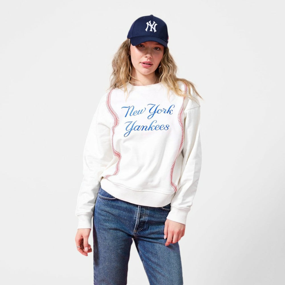 New York Yankees Terez Women's Baseball Stitch Pullover Sweatshirt - MLB