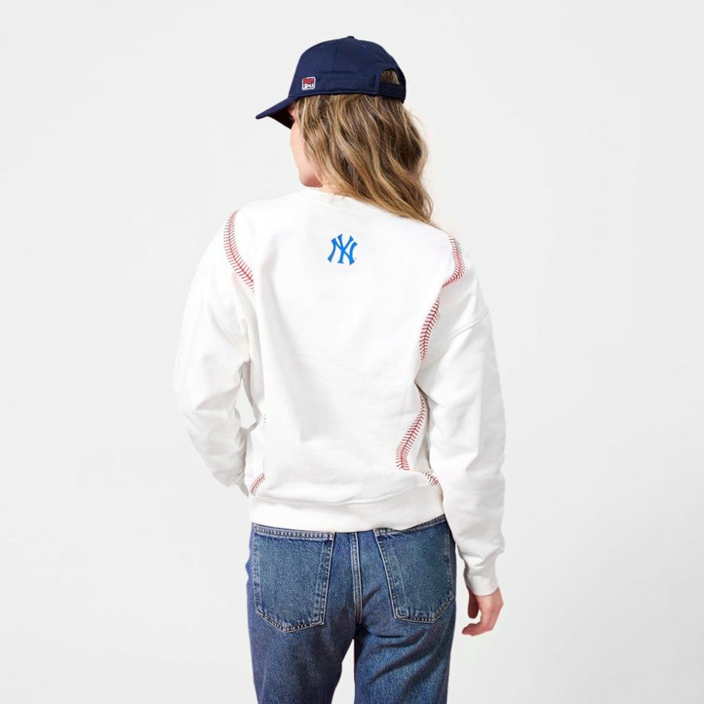 New York Yankees Terez Women's Baseball Stitch Pullover Sweatshirt - MLB